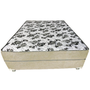 Ver imagem 2 de Cama Box Casal Suede Bege + Colchão Casal Suede Bege Espuma 138x188x55