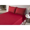 Kit Colcha Cobre Leito Vitória Queen com 2 Fronhas Vermelho - 2
