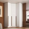 Guarda Roupa de Canto Obliquo 3 Portas Mdf Altezza Trend Belmax:branco - 2