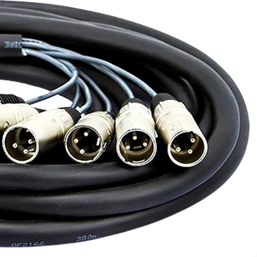 Multicabos com Conectores Xlr 6 Vias - Cirilo Cabos, 12mts - 2