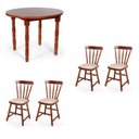 Ver imagem 2 de Conjunto Mesa Redonda c/4 Cadeiras Estofadas
