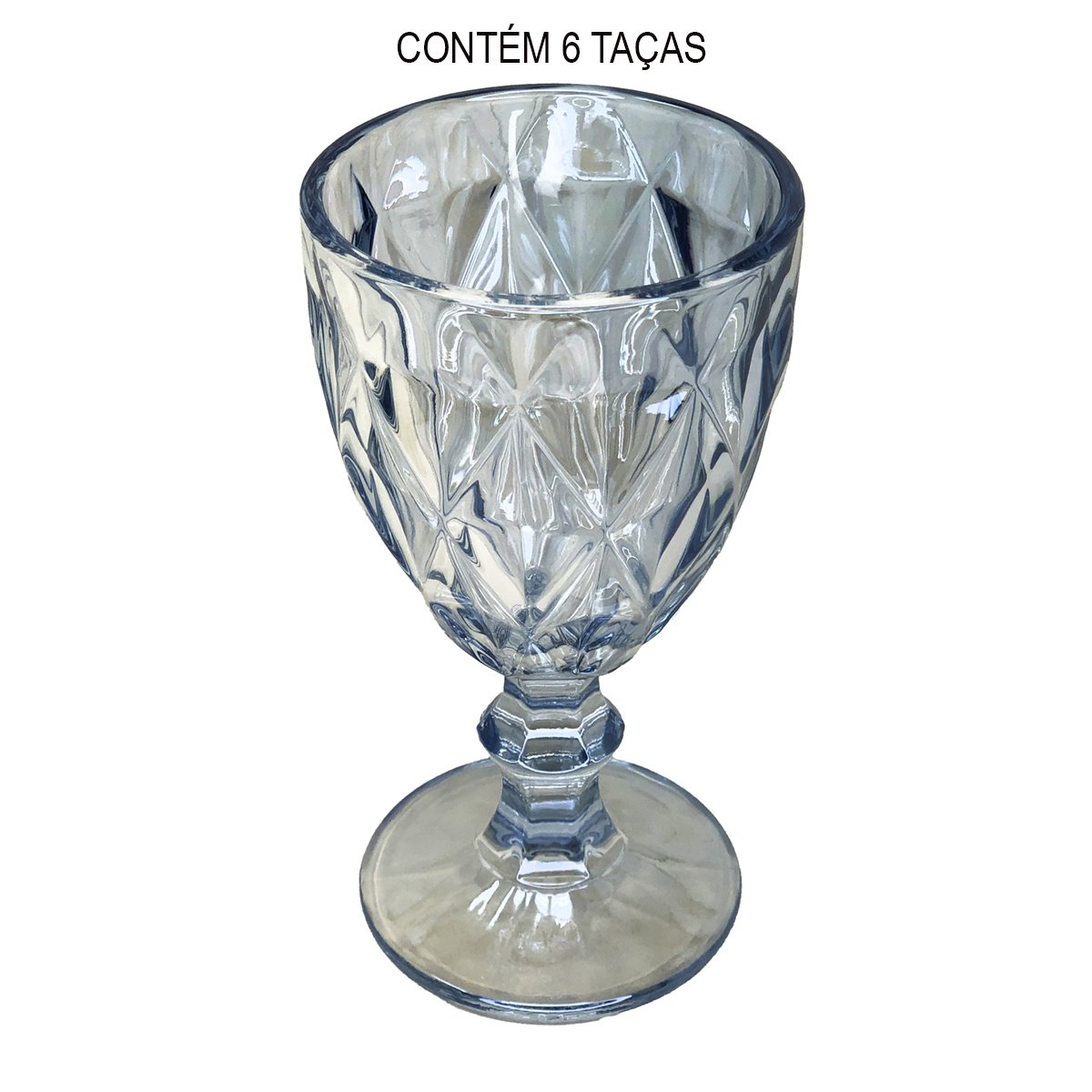 Jogo de Taças de Vidro Azul 320ml - 6 Pcs - 4