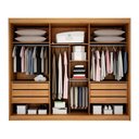 Ver imagem 3 de Guarda-roupa Casal 3 Portas Espelhadas 6 Gavetas San Marino - Leifer Móveis:cinamomo