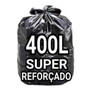 Sacos de Lixo 400 Litros Super Reforçado 100 Un Fabricante Cor:preto