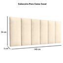 Ver imagem 3 de Cabeceira Painel Estofada para Cama de Casal 1,40 - Palha