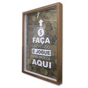 Ver imagem 1 de Quadro Cofre Porta Objetos Moedas Faça seu Pedido TaColado Moldura Madeira