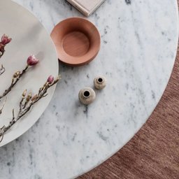 Mesa de Jantar Cone Redondo 140 Cm Base Freijó Tampo Mármore Branco Extra - 5