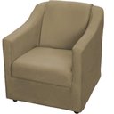 Ver imagem 5 de Kit 3 Poltronas Mila Pé de Plástico Cromado - Nude Suede