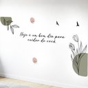 Ver imagem 4 de Adesivo Decorativo Frase Motivacional Floral Fundo Branco