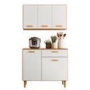 Ver imagem 2 de Kit Cozinha Compacta Ester 5 Portas 1 Gaveta com Tampo - Freijó/off