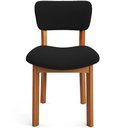 Ver imagem 3 de Kit 03 Cadeiras para Sala de Jantar Cozinha Living Estofada Dara L02 Bouclê Preto - Lyam Decor