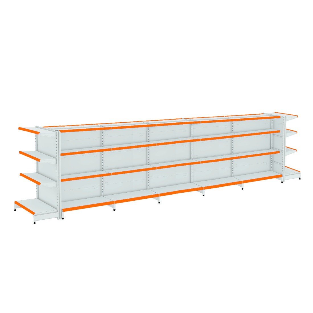 Gondola Centro 137 Fit Ate 5 Metros 2 Ponta Branco 48b Pe Laranja - 1