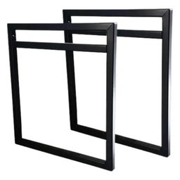 2 Suporte Para Prateleiras De Ferro Nicho Suspenso Estilo Industrial Teto 30cm - Preto - 6