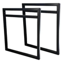 Ver imagem 6 de 2 Suporte Para Prateleiras De Ferro Nicho Suspenso Estilo Industrial Teto 30cm - Preto