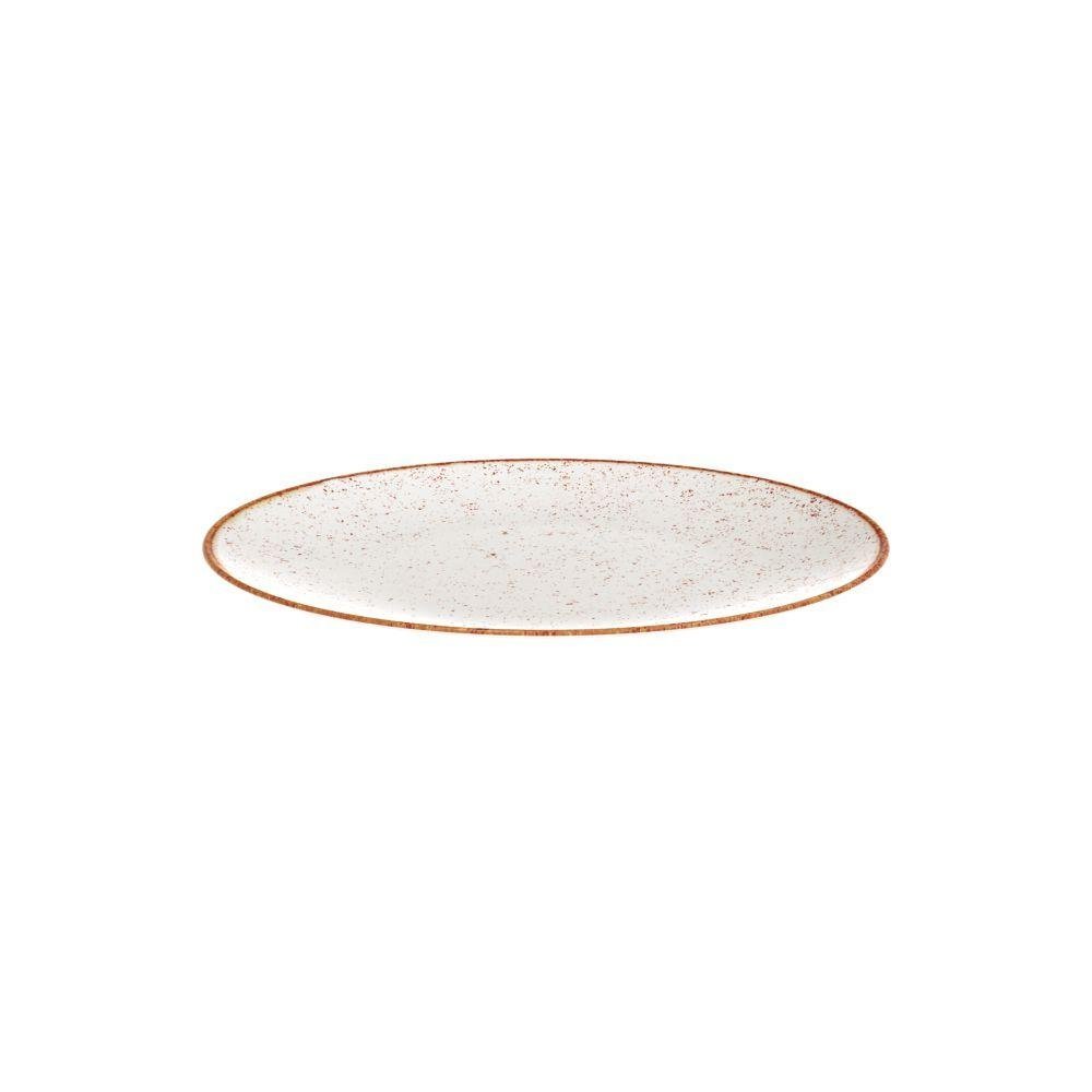 Conjunto de 12 Pratos Raso Rústico Marrom em Porcelana Decorada 25 Cm - Tramontina 96980012 - 4