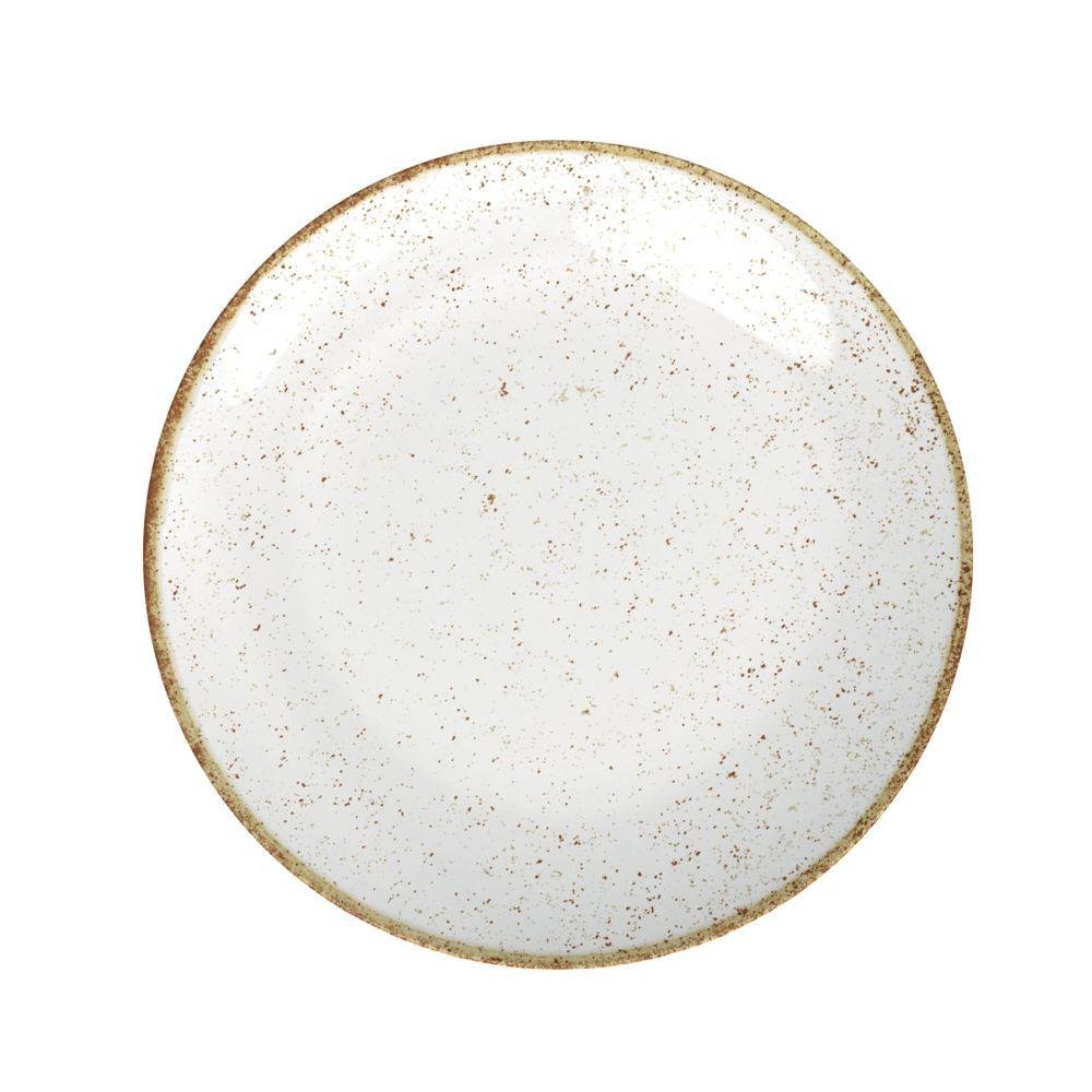 Conjunto de 12 Pratos Raso Rústico Marrom em Porcelana Decorada 25 Cm - Tramontina 96980012 - 3