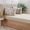 Ver imagem 1 de Jogo de Cama Casal Malha 3 Pçs Bella Cama New 138x188cm Bege