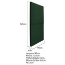 Ver imagem 5 de Cabeceira Solteiro Bali P02 90 cm Para Cama Box Suede Verde