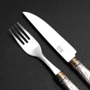 Ver imagem 2 de Conjunto de Talheres Ouro e Prata - 12 Peças