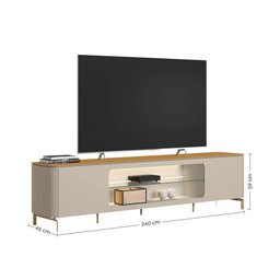 Rack Santorini Led Tauari/off White 240cm - 3