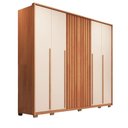 Ver imagem 5 de Guarda Roupa Casal Poseidon 6 Portas de Bater 6 Gavetas MDF Freijó - Off White Mais de Casa 265cm