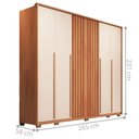Ver imagem 4 de Guarda Roupa Casal Poseidon 6 Portas de Bater 6 Gavetas MDF Freijó - Off White Mais de Casa 265cm