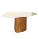 Ver imagem 1 de Mesa de Jantar Cone Orgânica Redonda 90x93 Cm Base Freijó com Tampo Laqueado Linn Design