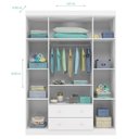 Ver imagem 4 de Jogo de Quarto Infantil Helena com Guarda Roupa e Cômoda Branco - Phoenix Baby