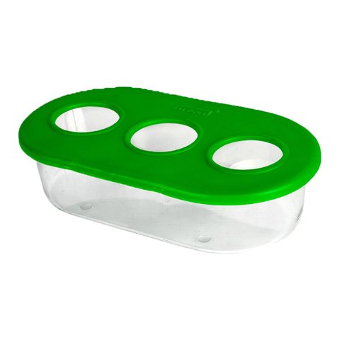 Comedouro 3 Furos sem Gancho Grande 350ml Cores Mistas 6 Unidades Pet Piu Jel Plast