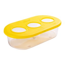 Comedouro 3 Furos sem Gancho Grande 350ml Cores Mistas 6 Unidades Pet Piu Jel Plast - 2