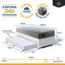 Ver imagem 6 de Cama Box com Colchão de Espuma D45 Pillow Top Strong One Face + Auxiliar de Espuma Solteiro 88cm