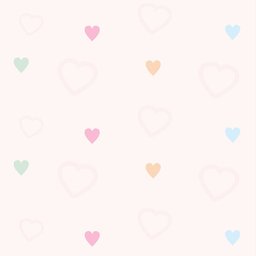 Papel de Parede Baby Corações Coloridos e Rosa - 1,50x0,50m - 1
