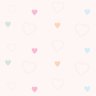 Papel de Parede Baby Corações Coloridos e Rosa - 1,50x0,50m - 1
