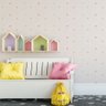 Papel de Parede Baby Corações Coloridos e Rosa - 1,50x0,50m - 2