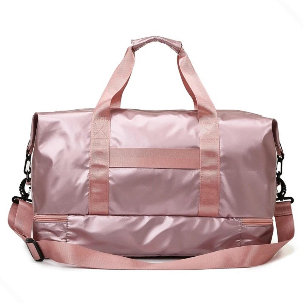 Bolsa Multifuncional com Porta Sapatos Ginástica Impermeável:rosa - 6