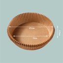 Ver imagem 3 de Formas Assadeiras Descartável Paras Air Fryers Antiaderente Redonda 50uni