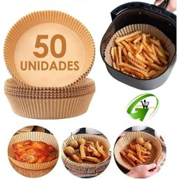 Formas Assadeiras Descartável Paras Air Fryers Antiaderente Redonda 50uni - 6