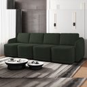 Ver imagem 2 de Sofá Cama para Sala de Estar 4 Lugares 396cm Montserrat K01 Veludo Verde - Lyam Decor