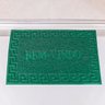 Tapete Bem Vindo Vinil Antiderrapante 90cm x 60cm Verde - 1