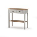 Ver imagem 1 de Aparador 2 Gavetas Clássico Pequeno MDF Montado Ecomem Prateleira Offwhite - Imbuia