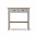 Ver imagem 2 de Aparador 2 Gavetas Clássico Pequeno MDF Montado Ecomem Prateleira Offwhite - Imbuia