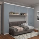 Ver imagem 1 de Guarda Roupa Dormitório Modulado Alpes Solteiro - Roupeiro Luciane M03:Azul