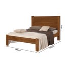 Ver imagem 3 de Cama Casal Madeira Maciça Lara Vintage Retrô Reforçada Alta Qualidade Imbuia