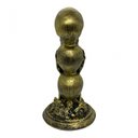 Ver imagem 3 de Escultura Toten 3 Crânios Dourado 12,50 cm em Resina