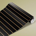 Ver imagem 3 de Papel de Parede Linhas Preto e Dourado 1 Arte Destaque 3,50 Metros