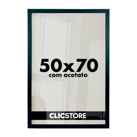 Moldura 50x70cm com Acetato Quadros Poster Foto Quarto Sala Casa Parede Certificados Madeira Fundo D