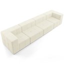 Ver imagem 6 de Sofá 4 Lugares para Sala Living Modular 352cm Lancaster F04 Veludo Bege - Lyam Decor