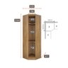 Modulo Canto Obliquo de Casal Safira para Guarda-roupa em Mdf com 01 Porta Clic Móveis - 3