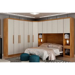 Modulo Canto Obliquo de Casal Safira para Guarda-roupa em Mdf com 01 Porta Clic Móveis - 4
