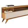 Rack Com Painel Ripado Para TV Até 75 Polegadas 1.8 Nature Off White Versátil Giga Móveis - 3